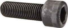 Made in USA - 1-1/8 - 7 UNC Hex Socket Drive, Socket Cap Screw - Alloy Steel, Black Oxide Finish, Fully Threaded, 3-1/2" Length Under Head - Exact Tool & Supply