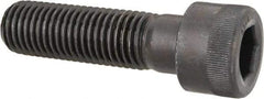 Made in USA - 1-1/8 - 7 UNC Hex Socket Drive, Socket Cap Screw - Alloy Steel, Black Oxide Finish, Partially Threaded, 4" Length Under Head - Exact Tool & Supply
