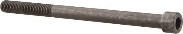 Made in USA - 1/4-28 UNF Hex Socket Drive, Socket Cap Screw - Alloy Steel, Black Oxide Finish, Partially Threaded, 3-1/2" Length Under Head - Exact Tool & Supply