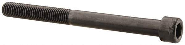Made in USA - 5/16-24 UNF Hex Socket Drive, Socket Cap Screw - Alloy Steel, Black Oxide Finish, Partially Threaded, 3-1/2" Length Under Head - Exact Tool & Supply