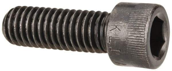 Made in USA - 3/8-16 UNC Hex Socket Drive, Socket Cap Screw - Alloy Steel, Black Oxide Finish, Fully Threaded, 1-1/8" Length Under Head - Exact Tool & Supply