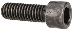 Made in USA - 3/8-16 UNC Hex Socket Drive, Socket Cap Screw - Alloy Steel, Black Oxide Finish, Fully Threaded, 1-1/8" Length Under Head - Exact Tool & Supply