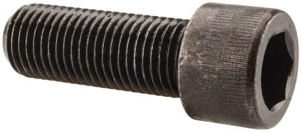 Made in USA - 7/16-20 UNF Hex Socket Drive, Socket Cap Screw - Alloy Steel, Black Oxide Finish, Fully Threaded, 1-1/4" Length Under Head - Exact Tool & Supply