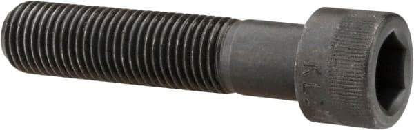 Made in USA - 7/16-20 UNF Hex Socket Drive, Socket Cap Screw - Alloy Steel, Black Oxide Finish, Partially Threaded, 2" Length Under Head - Exact Tool & Supply