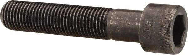 Made in USA - 7/16-20 UNF Hex Socket Drive, Socket Cap Screw - Alloy Steel, Black Oxide Finish, Partially Threaded, 2-1/4" Length Under Head - Exact Tool & Supply