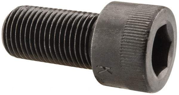 Made in USA - 1/2-20 UNF Hex Socket Drive, Socket Cap Screw - Alloy Steel, Black Oxide Finish, Fully Threaded, 1" Length Under Head - Exact Tool & Supply