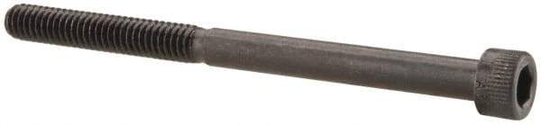 Made in USA - #8-32 UNC Hex Socket Drive, Socket Cap Screw - Alloy Steel, Black Oxide Finish, Partially Threaded, 2-1/4" Length Under Head - Exact Tool & Supply