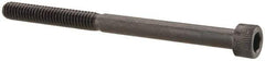 Made in USA - #8-32 UNC Hex Socket Drive, Socket Cap Screw - Alloy Steel, Black Oxide Finish, Partially Threaded, 2-1/4" Length Under Head - Exact Tool & Supply