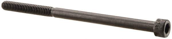 Made in USA - #8-32 UNC Hex Socket Drive, Socket Cap Screw - Alloy Steel, Black Oxide Finish, Partially Threaded, 2-3/4" Length Under Head - Exact Tool & Supply