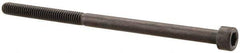 Made in USA - #8-32 UNC Hex Socket Drive, Socket Cap Screw - Alloy Steel, Black Oxide Finish, Partially Threaded, 3" Length Under Head - Exact Tool & Supply