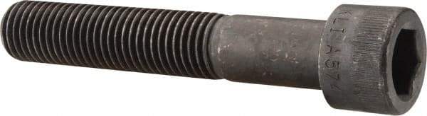 Made in USA - 7/8-9 UNC Hex Socket Drive, Socket Cap Screw - Alloy Steel, Black Oxide Finish, Partially Threaded, 5" Length Under Head - Exact Tool & Supply