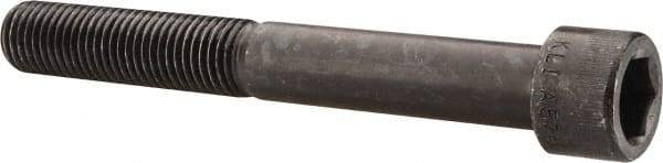 Made in USA - 7/8-9 UNC Hex Socket Drive, Socket Cap Screw - Alloy Steel, Black Oxide Finish, Partially Threaded, 7" Length Under Head - Exact Tool & Supply