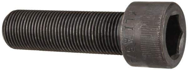 Made in USA - 7/8-14 UNF Hex Socket Drive, Socket Cap Screw - Alloy Steel, Black Oxide Finish, Fully Threaded, 3" Length Under Head - Exact Tool & Supply