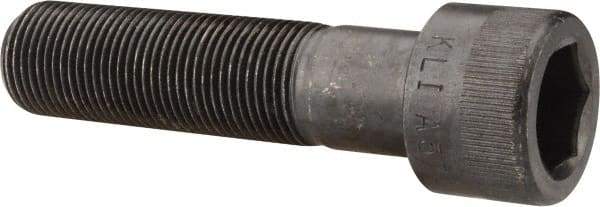 Made in USA - 7/8-14 UNF Hex Socket Drive, Socket Cap Screw - Alloy Steel, Black Oxide Finish, Partially Threaded, 3-1/2" Length Under Head - Exact Tool & Supply