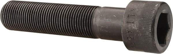Made in USA - 7/8-14 UNF Hex Socket Drive, Socket Cap Screw - Alloy Steel, Black Oxide Finish, Partially Threaded, 4" Length Under Head - Exact Tool & Supply