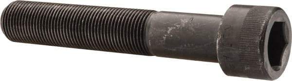 Made in USA - 7/8-14 UNF Hex Socket Drive, Socket Cap Screw - Alloy Steel, Black Oxide Finish, Partially Threaded, 5" Length Under Head - Exact Tool & Supply