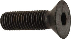 Made in USA - 1/4-28 UNF Hex Socket Drive, 82° Flat Screw - Alloy Steel, Black Oxide Finish, Fully Threaded, 7/8" OAL - Exact Tool & Supply