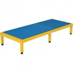 Vestil - 9" High x 24" Wide x 60" Deep, Yellow Step Stand - Steel, 500 Lb Capacity - Exact Tool & Supply