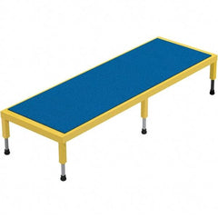 Vestil - 9" High x 24" Wide x 72" Deep, Yellow Step Stand - Steel, 500 Lb Capacity - Exact Tool & Supply