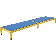Vestil - 9" High x 24" Wide x 96" Deep, Yellow Step Stand - Steel, 500 Lb Capacity - Exact Tool & Supply