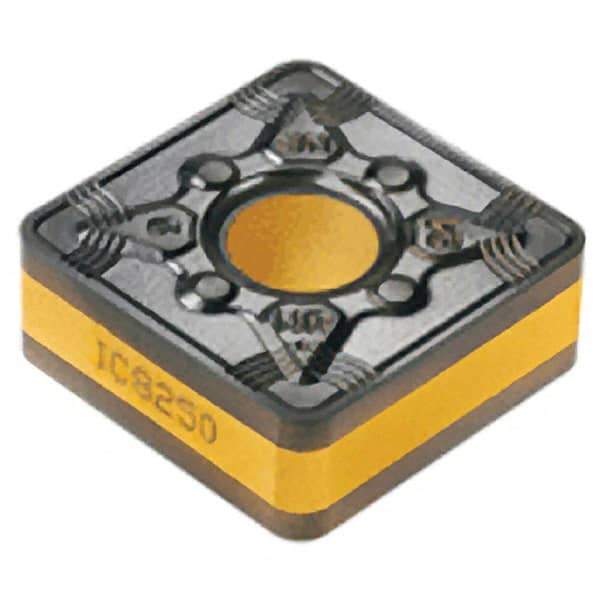 Iscar - SNMG544 NR Grade IC8250 Carbide Turning Insert - TiCN/Al2O3/TiN Finish, 90° Square, 5/8" Inscr Circle, 1/4" Thick, 1/16" Corner Radius - Exact Tool & Supply