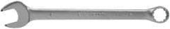 Paramount - 1" 12 Point Combination Wrench - 13-1/2" OAL, Chrome Vanadium Steel, Satin Finish - Exact Tool & Supply