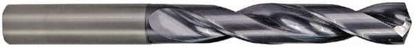 M.A. Ford - 19/64" 142° Solid Carbide Jobber Drill - ALtima Finish, Right Hand Cut, Spiral Flute, Straight Shank, 3.58" OAL - Exact Tool & Supply