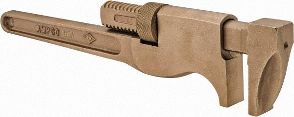 Ampco - 15" Aluminum Bronze Alloy Monkey Wrench - 2-13/16" Pipe Capacity - Exact Tool & Supply