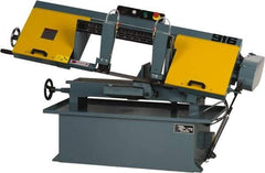 Enco - 9 x 16" Max Capacity, Manual Step Pulley Horizontal Bandsaw - 50, 125, 200 & 275 SFPM Blade Speed, 220 Volts, 45°, 1 hp, 1 Phase - Exact Tool & Supply