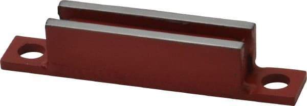 Mag-Mate - 1/2" Wide x 5/8" Thick, End Mount Neodymium Rare Earth Fixture Magnet - 32 Lb Average Holding Capacity, 32 Lb Max Holding Capacity, Stainless Steel Housing - Exact Tool & Supply