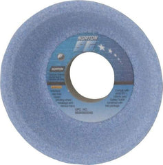 Norton - 4" Diam, 1-1/4" Hole Size, 1-1/2" Overall Thickness, 46 Grit, Type 11 Tool & Cutter Grinding Wheel - Coarse Grade, Ceramic, K Hardness, Vitrified Bond, 5,730 RPM - Exact Tool & Supply