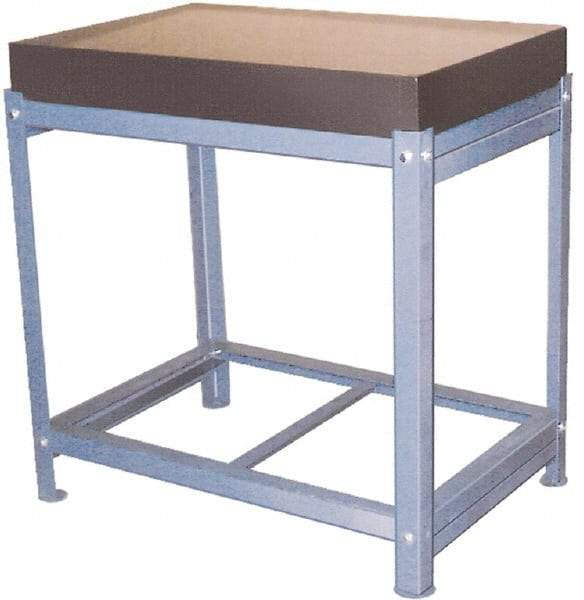 Value Collection - 36" Long x 24" Wide x 36" High, Grade B Granite & Steel Inspection Surface Plate Stand with Surface Plate - Includes 640-0160 Surface Plate, 640-1020 Stand - Exact Tool & Supply