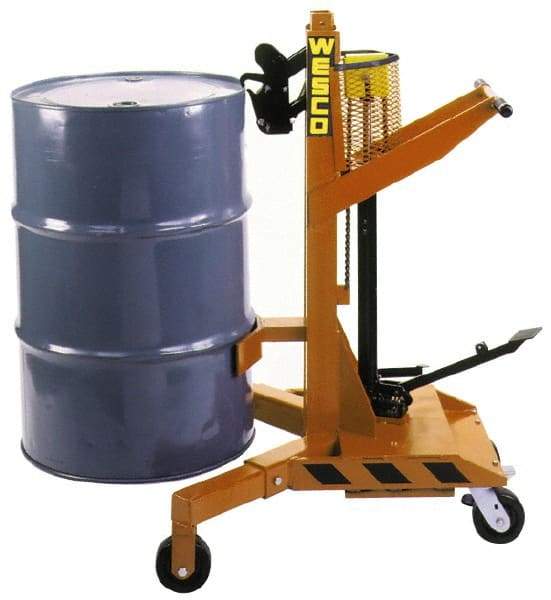 Wesco Industrial Products - 1,100 Lb Load Capacity, 55 Gal Drum Transporter - For 55 Gal Drums - Exact Tool & Supply