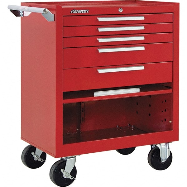Kennedy - 5 Drawer 1,400 Lb Capacity Steel Roller Cabinet - Exact Tool & Supply