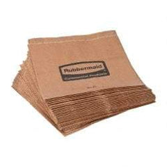 Rubbermaid - Brown, Waxed Kraft Paper, Wax-Lined Hazardous Waste Paper Bag - 3-3/4" Wide x 9 7/8" High - Exact Tool & Supply