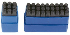 Groz - 27 Piece, 1/4" Character Steel Stamp Set - Exact Tool & Supply