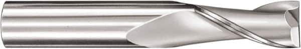 SGS - 18mm, 38mm LOC, 18mm Shank Diam, 100mm OAL, 2 Flute, Solid Carbide Square End Mill - Single End, AlTiN Finish, Spiral Flute, 30° Helix, Centercutting, Right Hand Cut, Right Hand Flute, Series 3M - Exact Tool & Supply