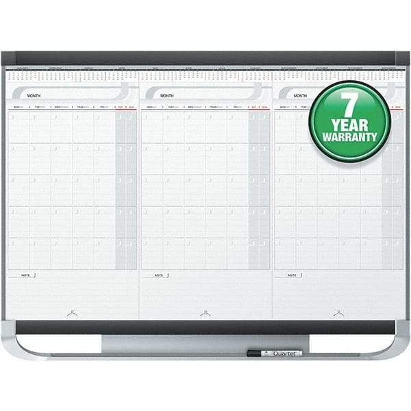 Quartet - 24" High x 36" Wide Dry Erase - Fiberboard/Plastic Frame, Includes Dry-Erase Marker & Mounting Kit - Exact Tool & Supply