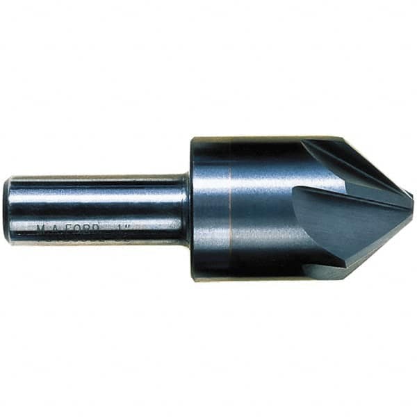 M.A. Ford - 3/16" Head Diam, 3/16" Shank Diam, 6 Flute 100° Solid Carbide Countersink - Exact Tool & Supply