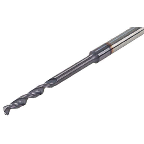 Iscar - 2.2mm 140° Solid Carbide Jobber Drill - TiAlN Finish, Right Hand Cut, Spiral Flute, Straight Shank, 60mm OAL, Standard Point - Exact Tool & Supply