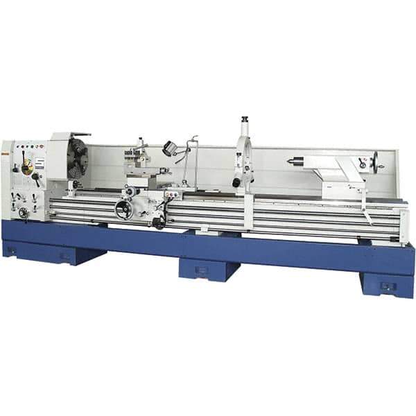 Summit - 26" Swing, 120" Between Centers, 120 Volt, Triple Phase Toolroom Lathe - 5MT Taper, 15 hp, 13 to 800 RPM, 6-1/8" Bore Diam, 54" Deep x 64" High x 204" Long - Exact Tool & Supply