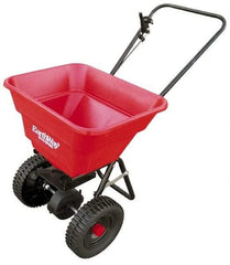 Made in USA - 80 Lb Polyethylene Walk Behind Broadcast Landscape Spreader - 10" Wheels - Exact Tool & Supply