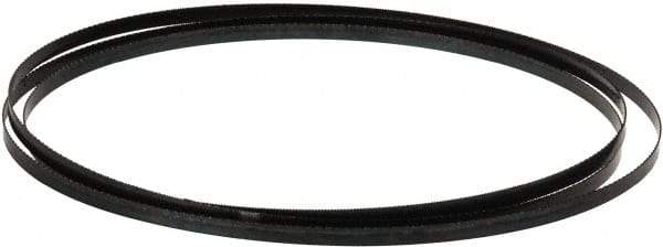 M.K. MORSE - 18 TPI, 9' 6" Long x 3/8" Wide x 0.025" Thick, Welded Band Saw Blade - High Carbon Steel, Toothed Edge, Raker Tooth Set, Flexible Back, Contour Cutting - Exact Tool & Supply