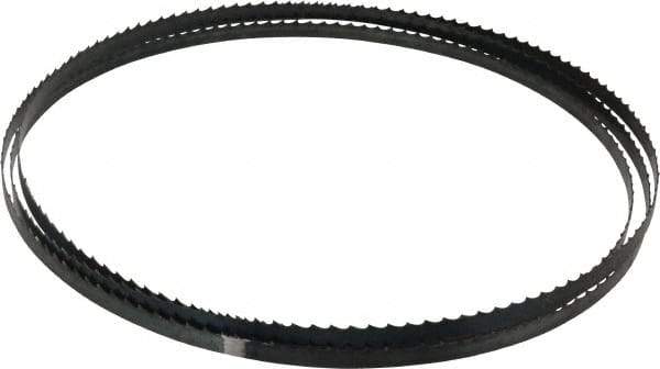 M.K. MORSE - 4 TPI, 7' 9-1/2" Long x 3/8" Wide x 0.025" Thick, Welded Band Saw Blade - High Carbon Steel, Toothed Edge, Raker Tooth Set, Flexible Back, Contour Cutting - Exact Tool & Supply