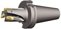 Kennametal - 1" Cut Diam, 18mm Max Depth of Cut, 131.75mm OAL, Indexable Square Shoulder End Mill - EC18.., EP18.. Inserts, CAT 40 Taper Shank, 0° Lead Angle, Through Coolant - Exact Tool & Supply