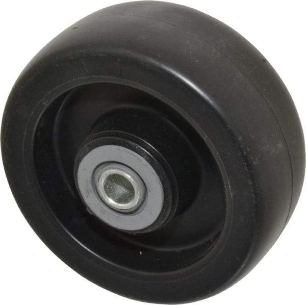 Albion - 5 Inch Diameter x 2 Inch Wide, Polyolefin Caster Wheel - 650 Lb. Capacity, 2-3/16 Inch Hub Length, 1/2 Inch Axle Diameter, Roller Bearing - Exact Tool & Supply