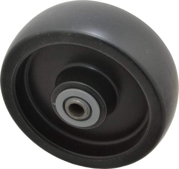Albion - 6 Inch Diameter x 2 Inch Wide, Polyolefin Caster Wheel - 750 Lb. Capacity, 2-3/16 Inch Hub Length, 1/2 Inch Axle Diameter, Roller Bearing - Exact Tool & Supply