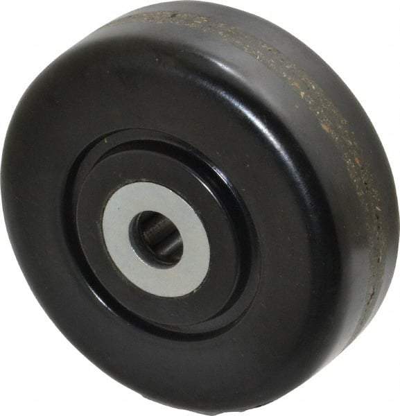 Albion - 3-1/2 Inch Diameter x 1-1/4 Inch Wide, Phenolic Caster Wheel - 400 Lb. Capacity, 1-3/8 Inch Hub Length, 1/2 Inch Axle Diameter, Roller Bearing - Exact Tool & Supply