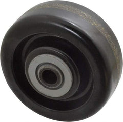 Albion - 4 Inch Diameter x 1-1/2 Inch Wide, Phenolic Caster Wheel - 600 Lb. Capacity, 1-5/8 Inch Hub Length, 1/2 Inch Axle Diameter, Roller Bearing - Exact Tool & Supply
