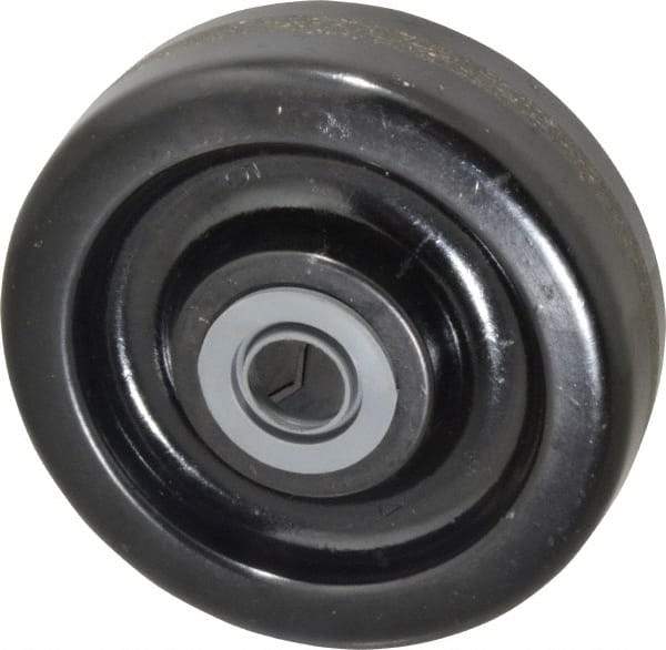 Albion - 5 Inch Diameter x 1-1/2 Inch Wide, Phenolic Caster Wheel - 600 Lb. Capacity, 1-5/8 Inch Hub Length, 1/2 Inch Axle Diameter, Roller Bearing - Exact Tool & Supply